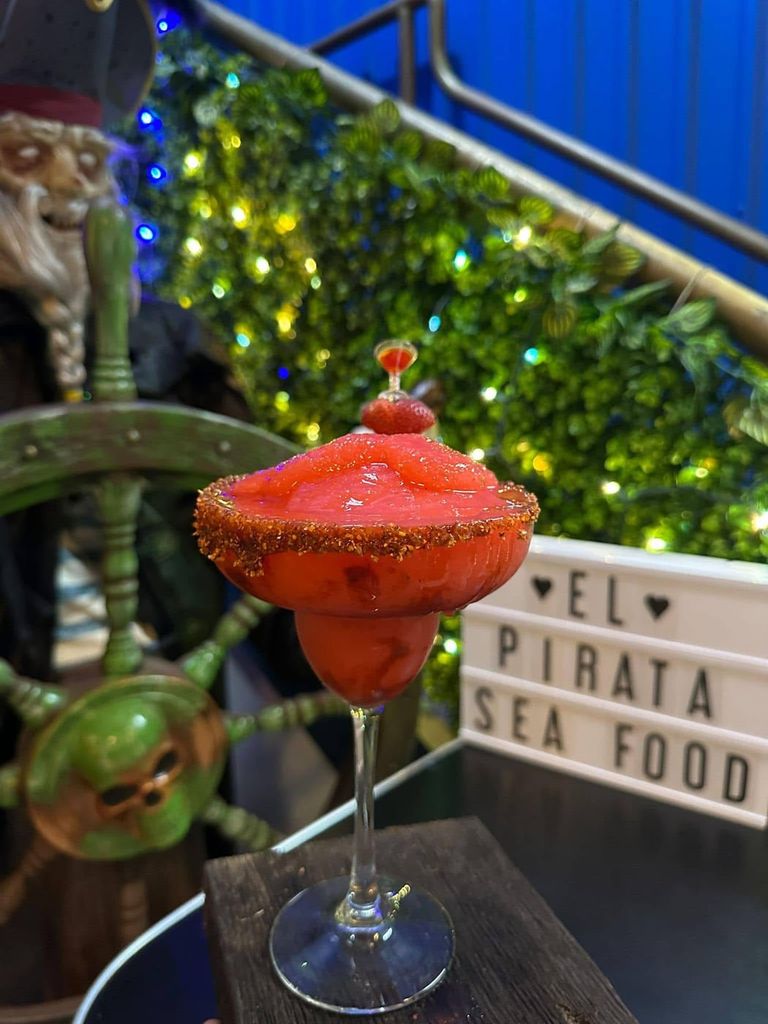 Margarita de fresa frappé