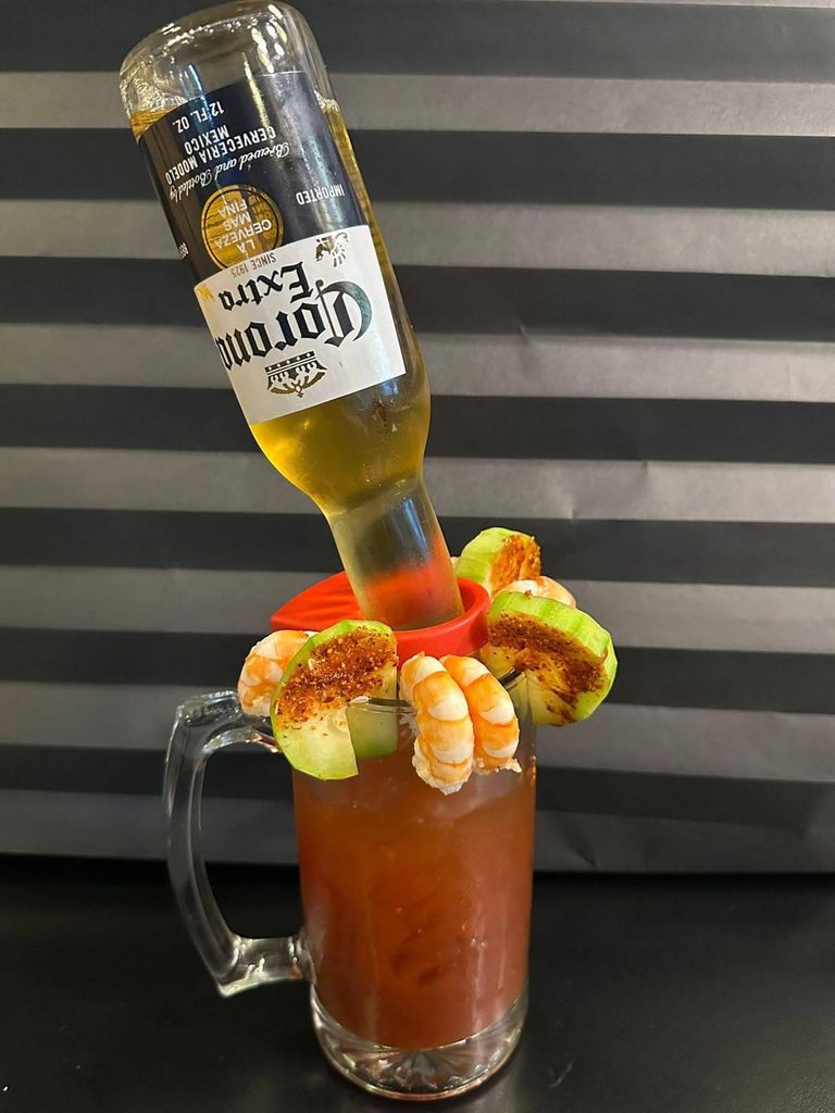 Coronarita con camarón