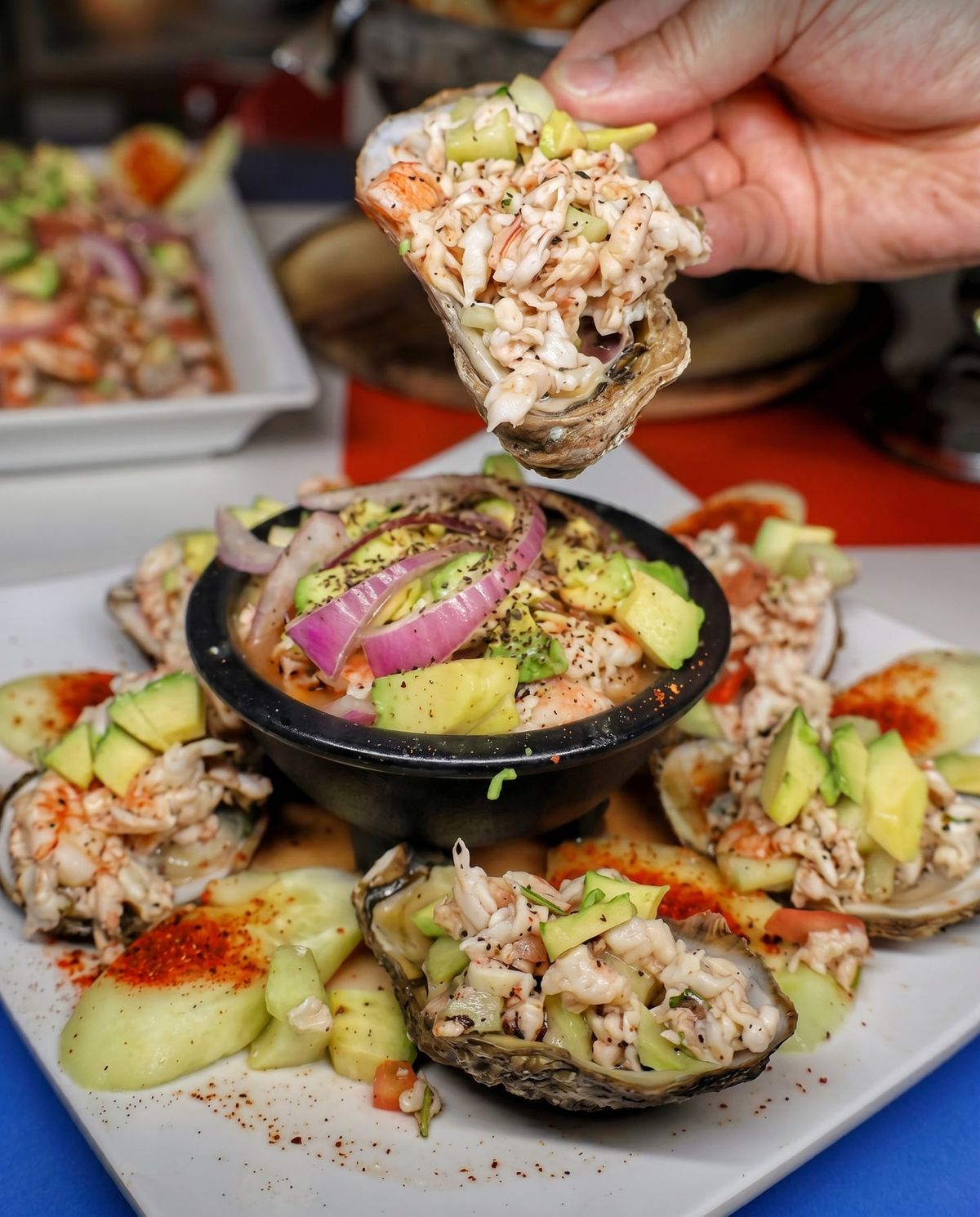 Tostada de ceviche